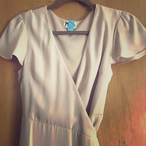 Show Me Your MuMu Noelle Flutter Sleeve Wrap Dress